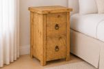 plank bedside table