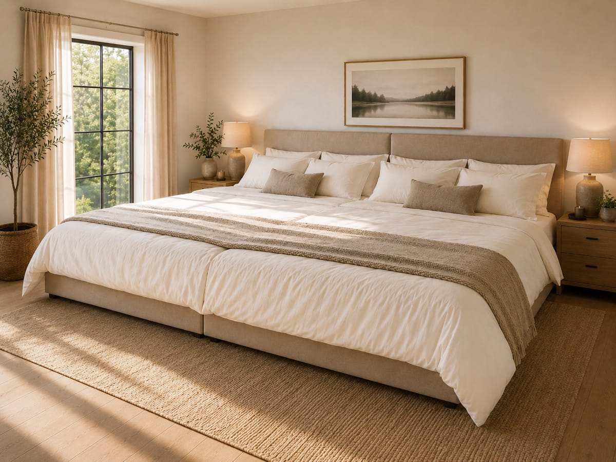 Alaskan King bedding with sheets and duvet