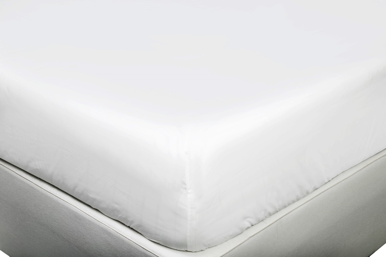 Standard metric white cotton fitted sheet available in Euro sizes