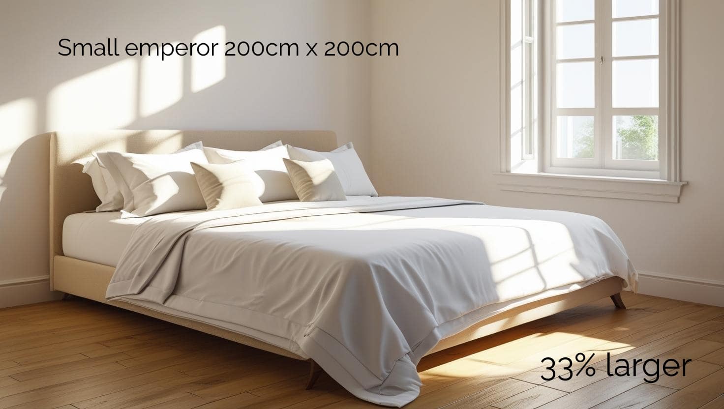 small emperor bed 33% bigger