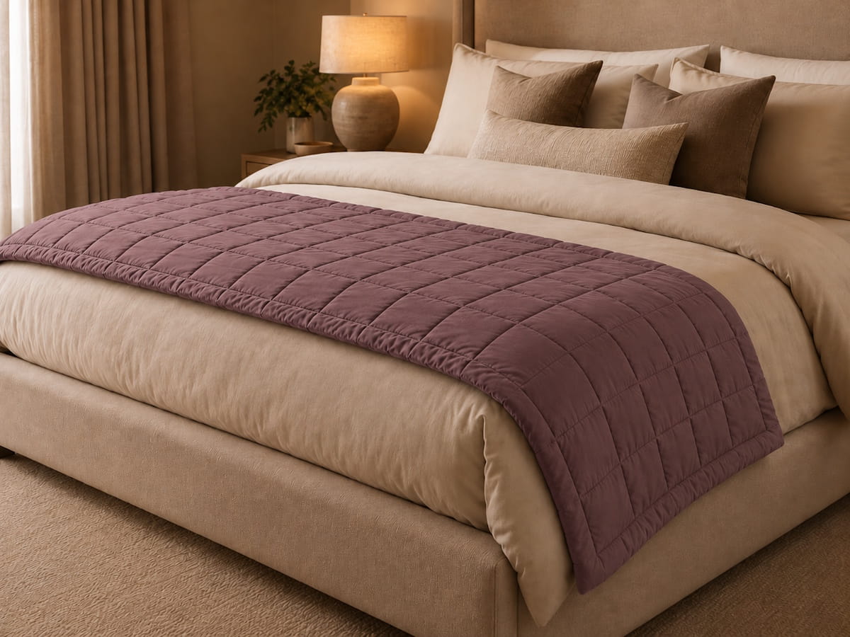 Extra-large bed dressed in premium custom-made bed linen